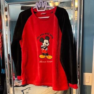 Disney Mickey Mouse Red and Black Sweatshirt